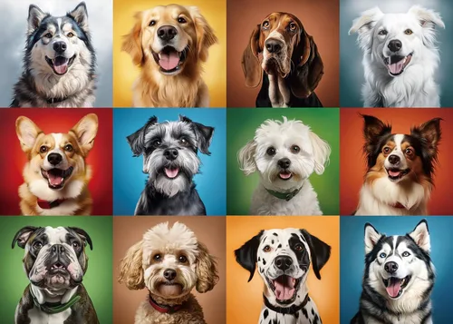 Nattork Rompecabezas de 1000 piezas para adultos, perros coloridos, rompecabezas desafiantes para adultos para decoración y regalo de Navidad Perro