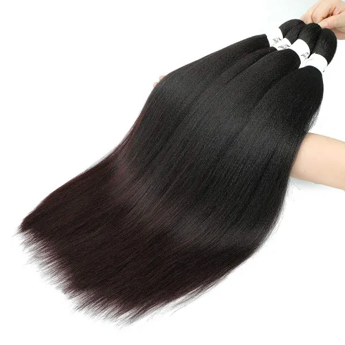 Miniatura 4 de 8 paquetes de extensiones de cabello trenzado profesional preestiradas de 24 pulgadas, trenzas sintéticas de pelo EZ natural, trenzas de ganchillo 8