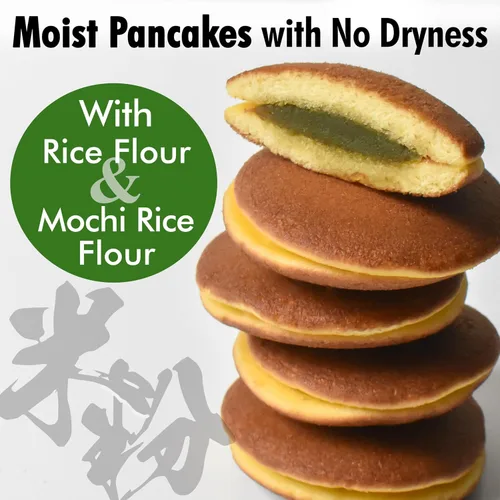 Miniatura 6 de YAMASAN KYOTO UJI Dorayaki japonés de Matcha con pasta dulce de frijol, dulces tradicionales japoneses Wagashi, tamaño mini lindo, caramelo