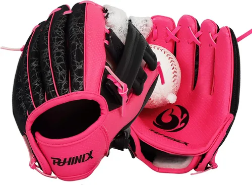 Miniatura 6 de PHINIX Guantes de béisbol para jugar y entrenar de 8.5 a 9 pulgadas Verde sin bola
