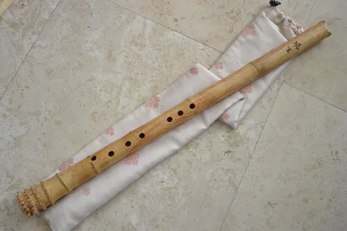 Miniatura 3 de Flauta de bambú de 8 agujeros Shakuhachi Dongxiao C/F Key Zen Instrumento