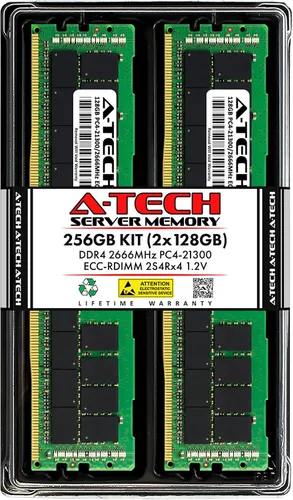 Miniatura 30 de A-Tech 4GB DDR4 2133MHz PC4-17000 ECC RDIMM 1Rx8 Single Rank 1.2V ECC Registered DIMM de 288 pines Módulo de actualización de memoria RAM