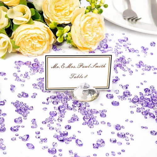 Miniatura 4 de 8700 piezas de confeti de mesa de diamante transparente, rellenos de jarrón Acrylic Vase Fillers, Fake Crystal Gems, Wedding & Bridal Shower
