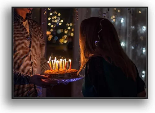 Miniatura 8 de SIGNFORD Lienzo enmarcado personalizado, arte de pared personalizado con fotos de fiesta de cumpleaños impresas digitalmente, 16 x 16 pulgadas