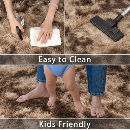 Miniatura 112 de Dssimo - Alfombra superesponjosa para la habitación, alfombra de área moderna, pequeña, suave y acogedora de felpa para niños, niñas y adolescentes