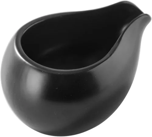 Yardwe Jarra de leche de boca redonda de cerámica de 3.7 pulgadas con boquilla para crema de café y jarabe de mesa, ideal para uso doméstico y café