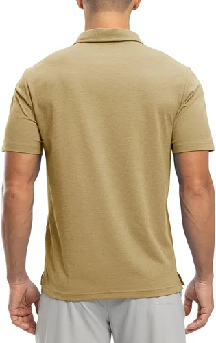 Miniatura 3 de Rdruko Polo de golf para hombre, manga corta, ajuste seco, cuello con bolsillo, tenis, trabajo, casual