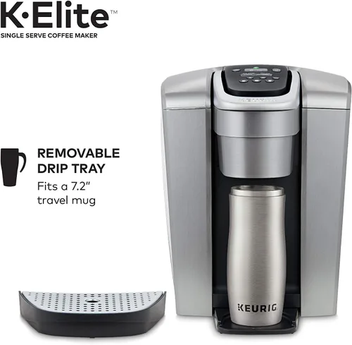 Miniatura 3 de Keurig C K-Elite Maker, cafetera de cápsulas K-Cup de una sola porción, con capacidad de café helado, extra incluida, 75 onzas, paquete de filtros