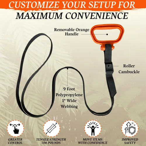Miniatura 5 de MULTUS: Sportsman Deer Drag and Hunting Gear - Correa de amarre para tirar, accesorio de caza y equipo de caza para hombres