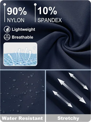 Miniatura 10 de TACVASEN Pantalones tácticos ligeros para senderismo, impermeables, de secado rápido, para trabajo, lluvia, exteriores, 8 bolsillos
