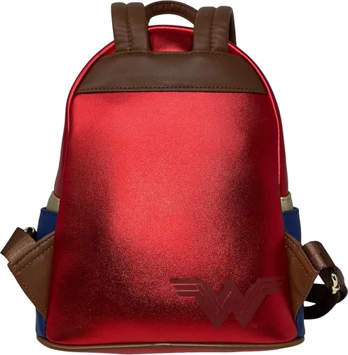 Miniatura 3 de Loungefly Wonder Woman DC Comics Cosplay - Bolso de hombro con doble correa para mujer, Rojo