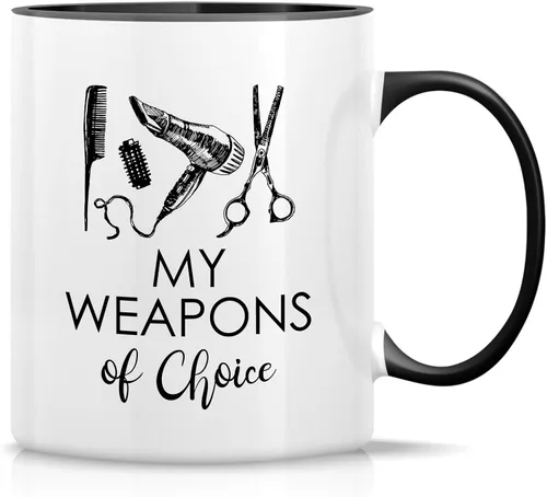Miniatura 14 de Retreez Taza divertida – Taza de café de cerámica de 11 onzas con texto en inglés "I Make People Beautiful Hairstylist Hairdresser" de 11 onzas