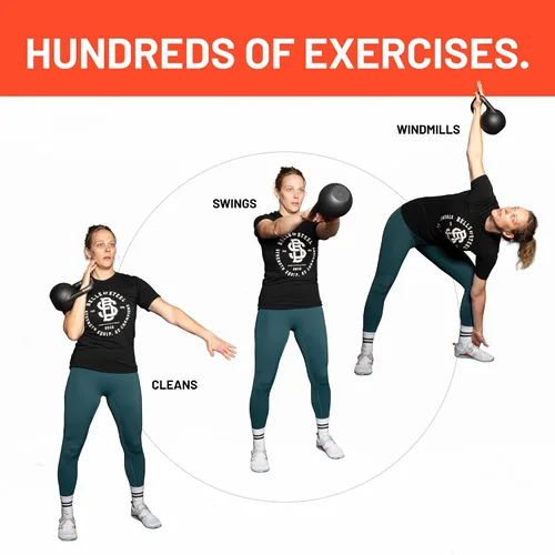 Miniatura 7 de Adjustable Kettlebell 6-12kg [Bells of Steel] Kettle Bell Weight Set, Steel Shell, Internally-Loaded for Full Body Workouts, Competition Standard