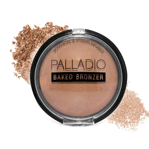 Miniatura 12 de Palladio Bronceador horneado, altamente pigmentado y fácil de mezclar, brillo bronceado brillante, uso seco o húmedo, dura todo el día, proporciona