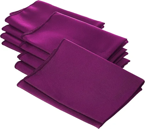 Miniatura 52 de LA Linen Paquete de 10 servilletas de popelina de poli, servilletas de tela suave, servilletas lavables y reutilizables, servilletas de mesa