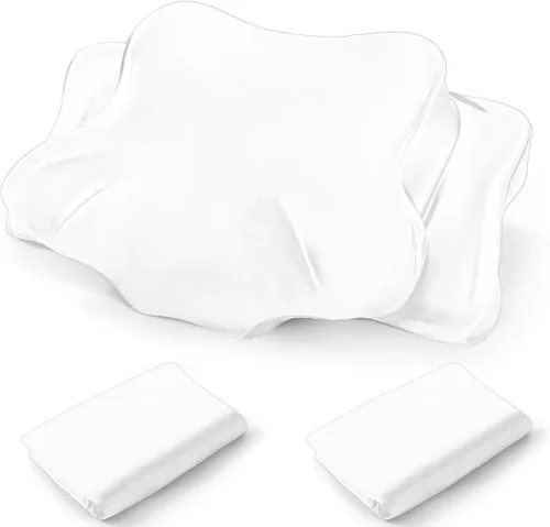 Miniatura 9 de Funda de almohada de satén grueso, funda de almohada elástica de 16 x 24 pulgadas para almohada cervical o almohadas de espuma viscoelástica, Gris