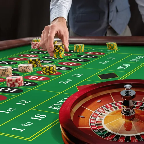 Miniatura 6 de GSE Games & Sports Expert Alfombrilla de diseño de ruleta de casino con bolsa de transporte, tapete de goma antideslizante para fiestas de Estera
