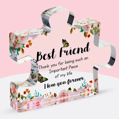 Miniatura 21 de VELENTI Regalos para Tía de Sobrina – Pieza de Rompecabezas de Bloque Acrílico Grabado – Lindo Regalo de Tía con Hermoso Dicho Pisapapeles