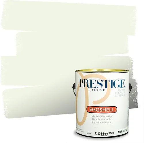 Miniatura 94 de PRESTIGE Pinturas Pintura interior e imprimación en uno, 1 galón, cáscara de huevo, aventura