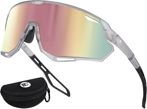 Miniatura 15 de BIRCEN Gafas de sol deportivas de béisbol para hombre: TR90 gafas de ciclismo ligeras envolventes para correr al aire libre MTB Bike