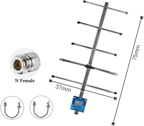 Miniatura 2 de Antenas Yagi de 433MHz UHF 465MHz GMRS Estación base de antena de radio móvil al aire libre de alta ganancia para radioaficionado móvil Transceptor
