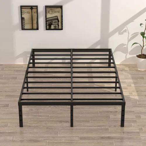 Miniatura 2 de Upcanso Marcos de cama tamaño California King de 18 pulgadas sin necesidad de somier, marco de cama con plataforma tamaño California King con alto
