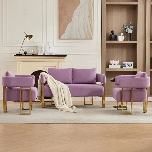 Miniatura 17 de YISHENG Silla decorativa con respaldo ajustable de 6 ángulos (90° –180°), silla de sala de estar de tela de felpilla, silla de salón tapizada, silla