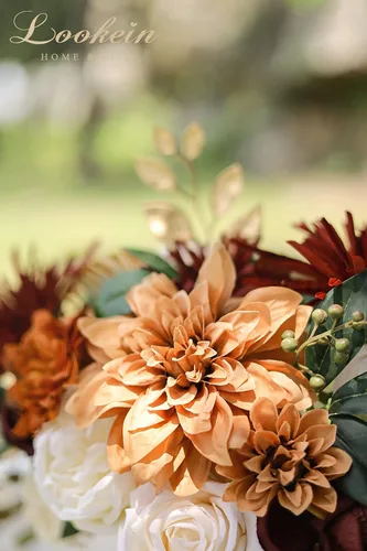 Miniatura 8 de Lookein Flores Artificiales para Decoración de Boda DIY, Ramo de Novia, Centros de Mesa, Guirnalda de Flores, Decoración de Arco de Flores