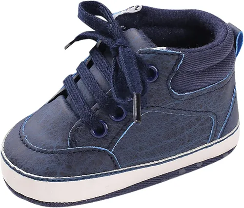 Miniatura 3 de 1 Year Old Walking Shoes Baby Toddler Shoes Boys and Girls Floor Sports Shoes Flat Bottom Non Slip Lace Infant Boy Boots
