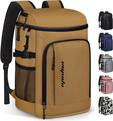 Miniatura 15 de Capolo Mochila térmica térmica impermeable para mujeres y hombres, 36/45 latas, lonchera a prueba de fugas, bolsa térmica suave para acampar y playa
