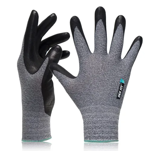 DEX FIT 3 pares de guantes protectores grises, XS