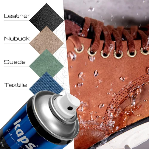 Miniatura 4 de Kaps Nano Protector – 13.52 fl oz – Impermeabilizador de zapatos y botas para cuero, gamuza, nobuck, textil y lona – repelente al agua