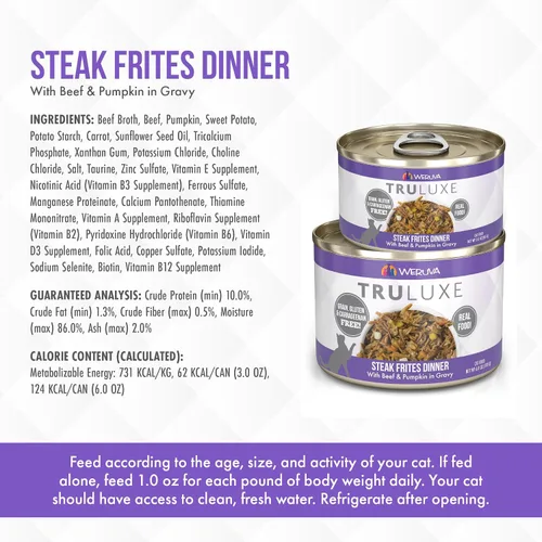 Miniatura 5 de Weruva TruLuxe Alimento para gatos, carne fritas de carne con carne de res y calabaza en salsa, lata de 3 onzas (paquete de 24)