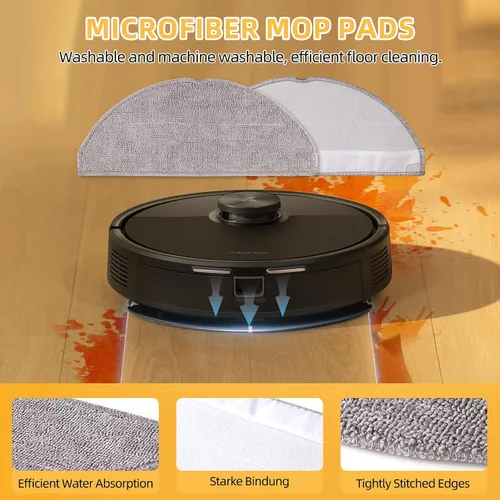 Miniatura 4 de Paquete de 23 accesorios para robot de vacío Roborock Q7 M5 / Q7 M5+ / Q7 L5 / Q7 L5+, piezas de repuesto, 1 cepillo principal, 4 almohadillas