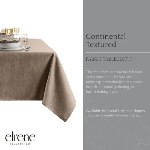Miniatura 2 de Elrene Home Fashions - Mantel Continental de textura sólida resistente al agua, manchas y arrugas, 60 x 144 pulgadas, rectangular, color gris pardo