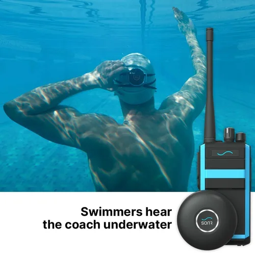 Miniatura 5 de SONR Comunicador de entrenador de natación, impermeable, conjunto de natación subacuática, natación, regalos de entrenador, conducción ósea