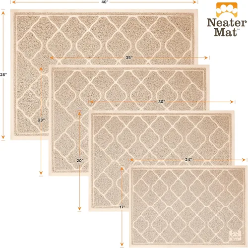 Miniatura 9 de Neater Pets Neater Mat Tapete de arena para gatos, grueso y duradero para caja de arena, almohadilla de trampero atrapa el desorden para proteger