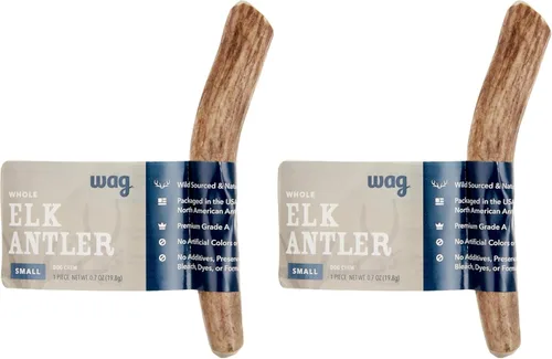 Miniatura 15 de Marca Amazon – Cuerno de alce Wag – Entero – Larga duración para masticadores agresivos – Pequeño 4-5.5 pulgadas