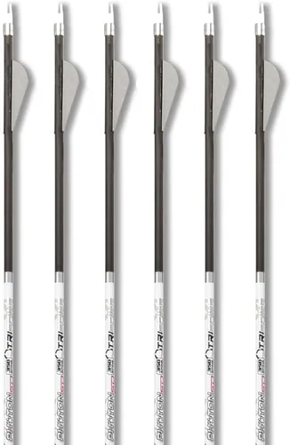 Carbon Express Maxima Photon SD Flechas Fletched con paletas Quadel Raptor X de 2 pulgadas, paquete de 6, disponible en .300, 350 y .400