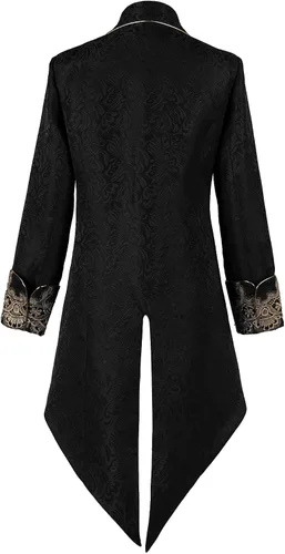 Miniatura 3 de Chaqueta medieval para hombre, bordado, vintage, gótico, steampunk, esmoquin