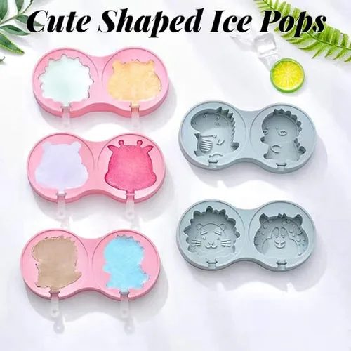 Juego de 2 moldes para hacer paletas, moldes para helados, moldes de helado congelados, accesorios de cocina, fácil liberación, leche materna,