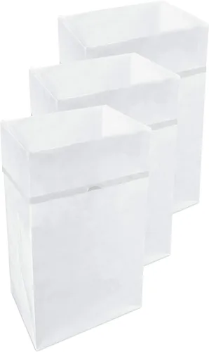 Clean Cubes Botes de basura desechables de 30 galones (paquete de 3) con bolsas bajas, contenedores plegables de basura y reciclaje para fiestas,