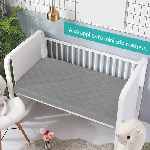 Miniatura 3 de Paquete de 2 fundas protectoras de colchón ajustables impermeables compatibles con Graco Pack n Play & Dream On Me & Pamo Babe, Playpen/Playard