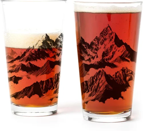 Miniatura 13 de Vasos de Pinta de Black Lantern – Vasos de Cerveza para Entusiastas de la Cerveza Artesanal - Juego de Dos Vasos de 16 oz. - Vasos de Cóctel
