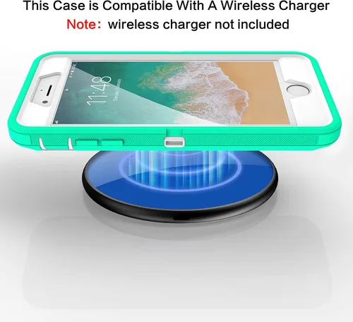 Miniatura 9 de Mgx Funda resistente para iPhone 8 Plus [protector de pantalla integrado] y funda de defensa de triple capa a prueba de golpes a prueba de caídas