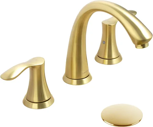 Miniatura 10 de Lava Odoro BF405-C - Grifo de baño cromado de 8 pulgadas, grifo de baño de 3 agujeros, 2 asas, grifo de lavabo de baño moderno, grifo de tocador