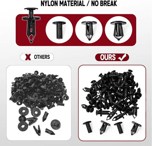Miniatura 4 de Xislet 200 Piezas Clips para Guardabarros de Nylon UTV, Remaches de Cuerpo Compatibles con Polaris 7661855 Ranger RZR Can-Am Kawasaki Teryx Honda