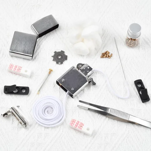 Miniatura 8 de Kit de mantenimiento de encendedores, kit de reparación completo para la mayoría de encendedores, reparación de encendedor antiguo, kit