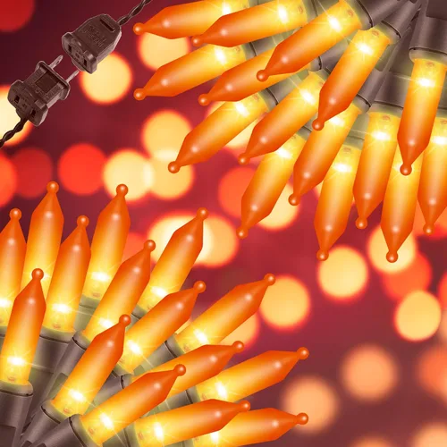 Miniatura 16 de Juego de 150 luces amarillas extra brillantes con conectores finales, luces decorativas de Navidad de 31.9 ft con certificación UL, juego de mini