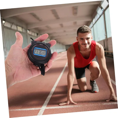 Miniatura 6 de GANAZONO Cronómetro digital con pantalla de fecha, temporizador de alta precisión para natación, correr, entrenamiento, portátil, ligero